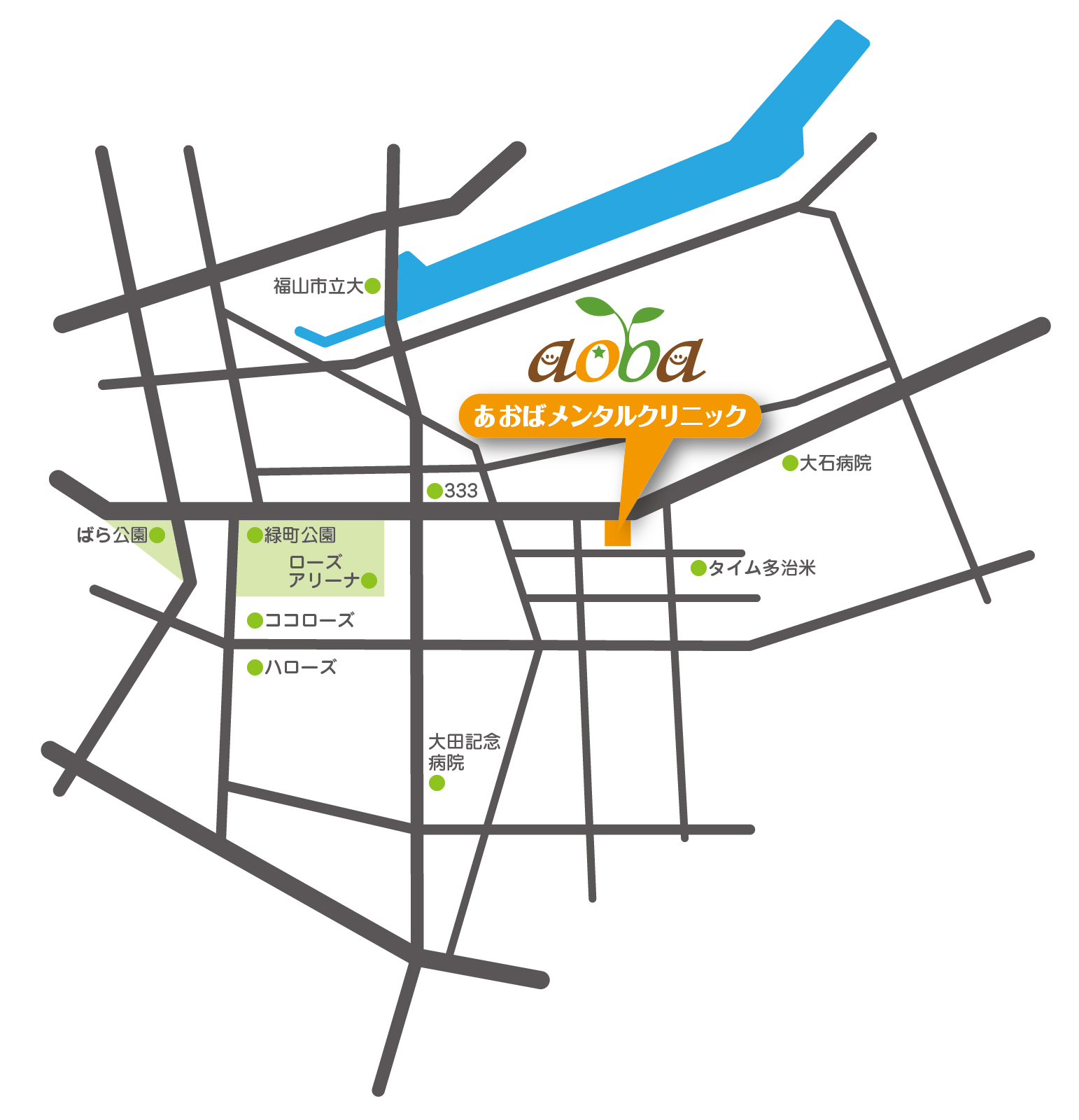 あおばメンタルクリニック地図